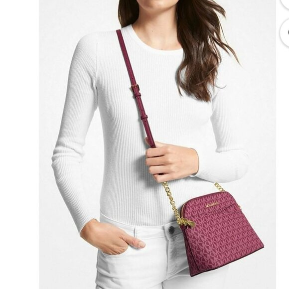 MICHAEL KORS Handbags - BRAND NEW MICHAEL KORS MULBERRY MULTI JET SET CROSSBODY